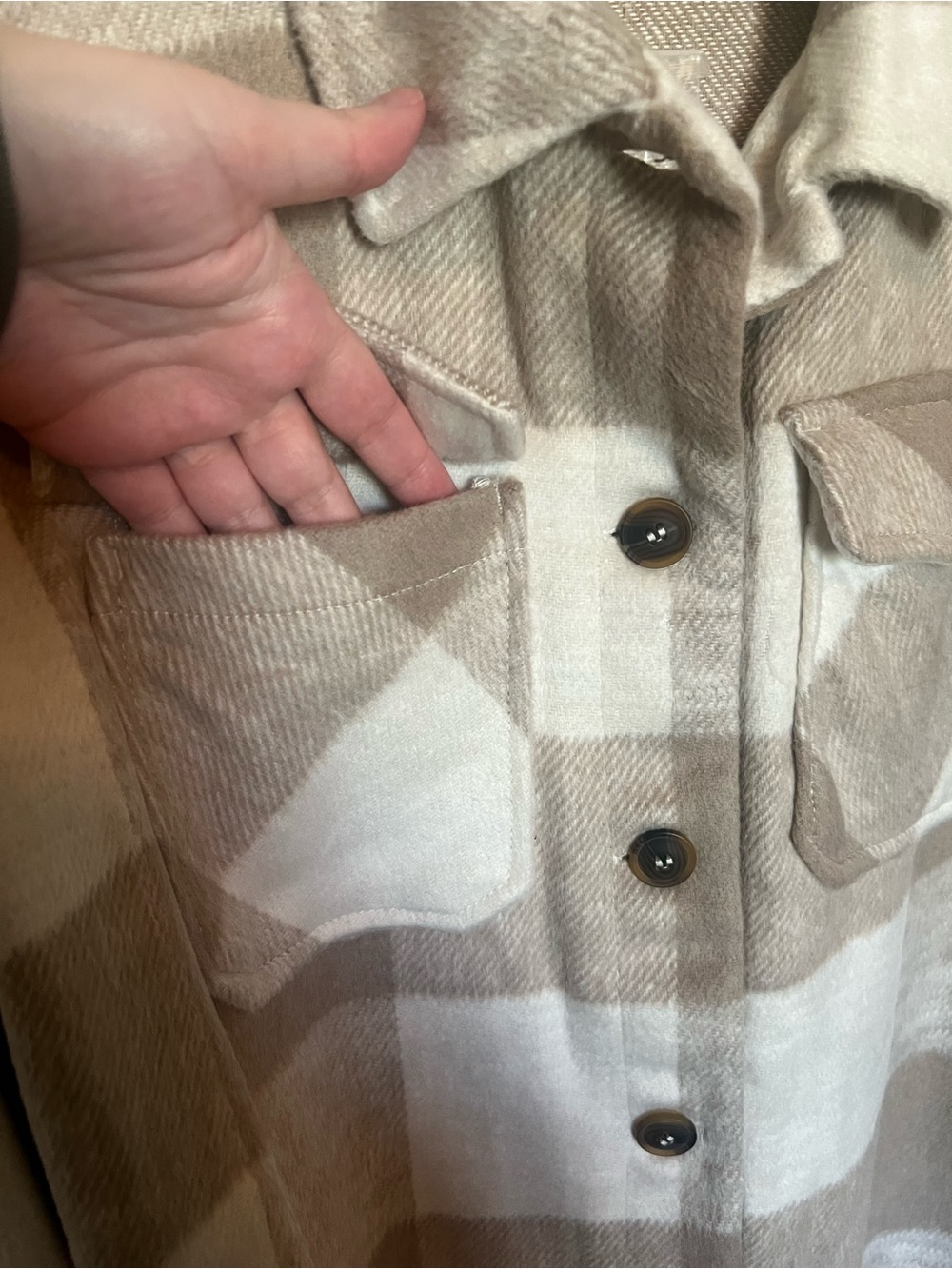 Beige Shacket - Picture 4 of 6